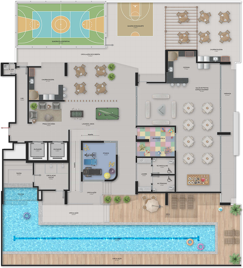 Planta área de lazer